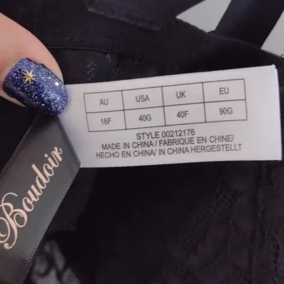 NWT City Chic Women's Size 40G Giselle Contour Underwired Demi Bra Black Lace - Picture 6 of 9